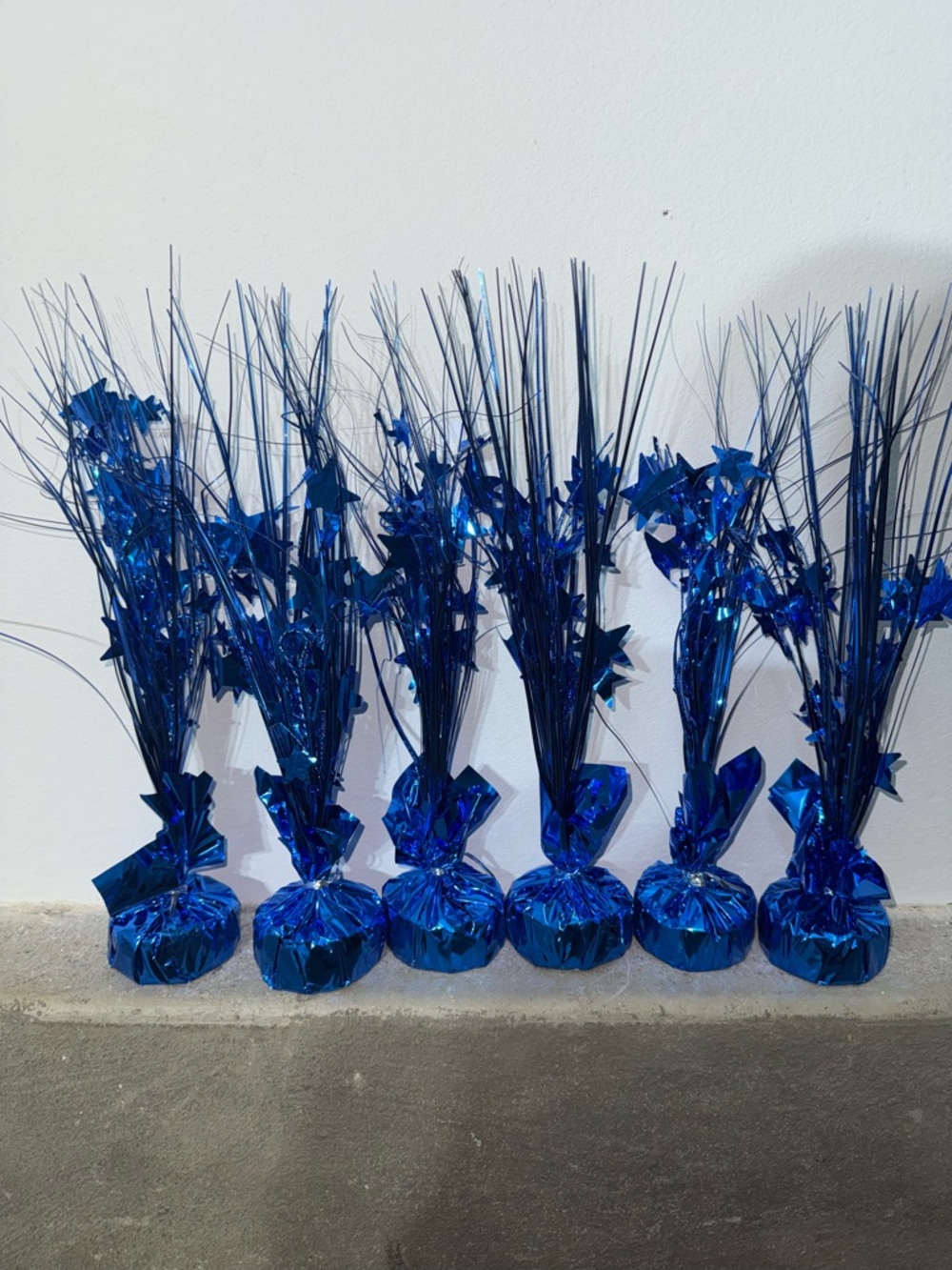 Blue Metallic 12 pack Balloon Weight - Party Table Centerpiece,